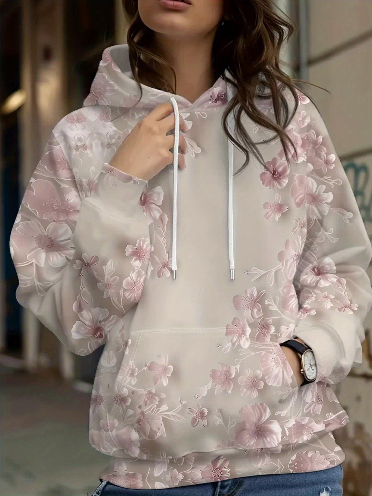 Plant Parent Hoodie - Lässiger französischer Blumen-Hoodie für Damen –