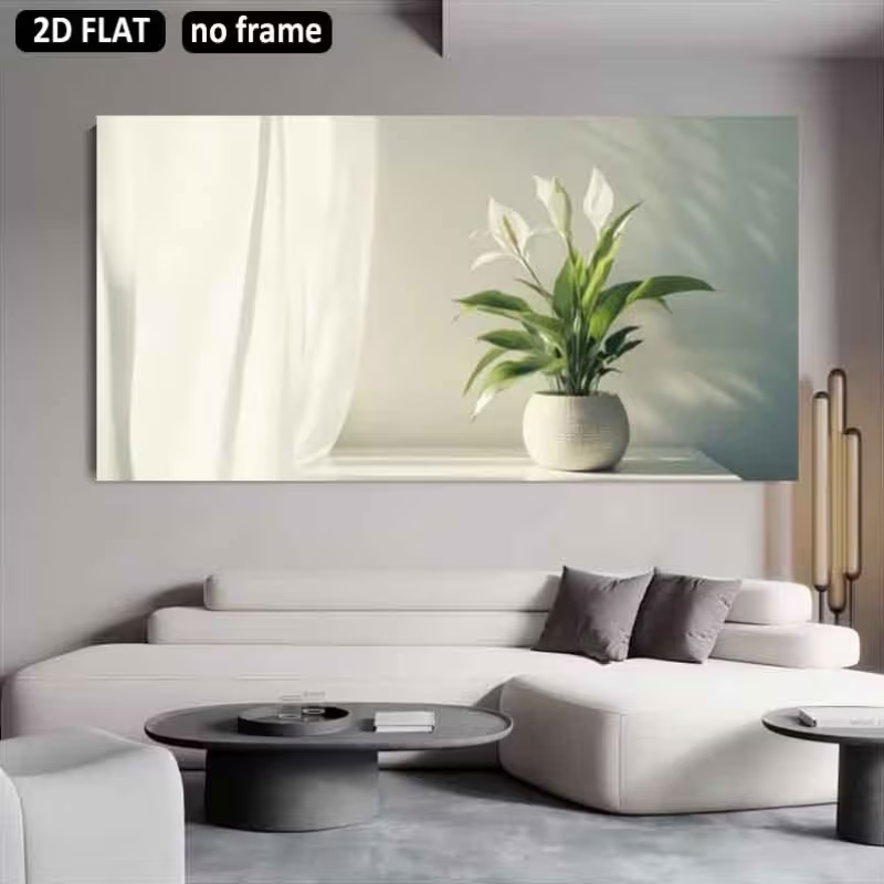 1 Stück (ohne Rahmen), 2D-Flac – Peace Lily White Bewertung und Preis